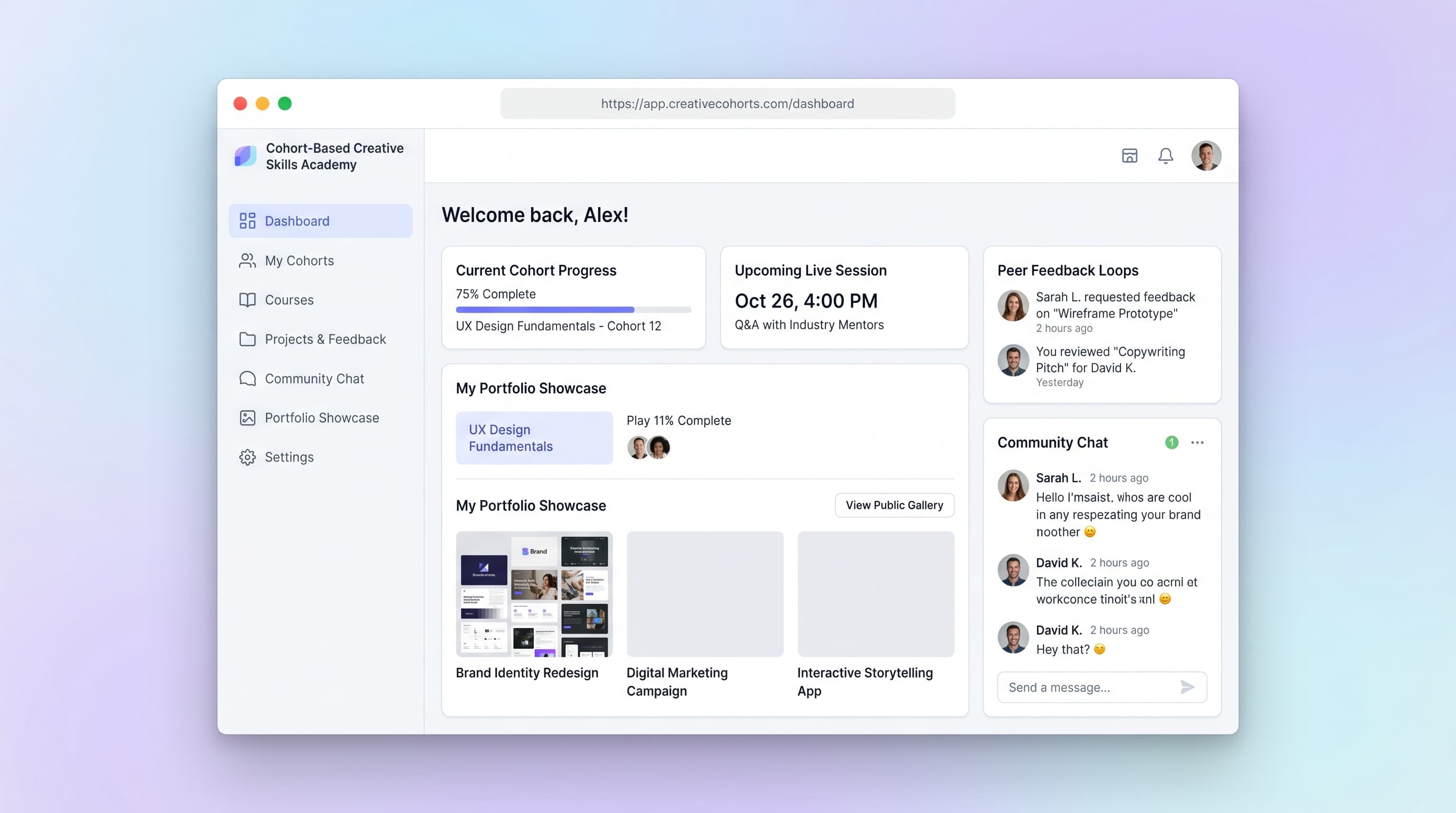 Cohort-Based Creative Skills Academy with Portfolio Showcase preview