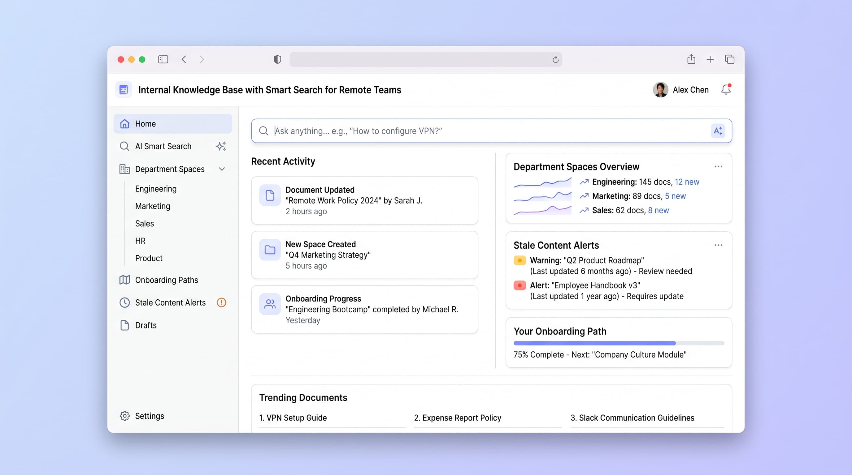 Internal Knowledge Base with Smart Search for Remote Teams preview